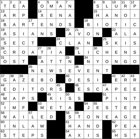 0523-23 NY Times Crossword 23 May 23, Tuesday - NYXCrossword.com