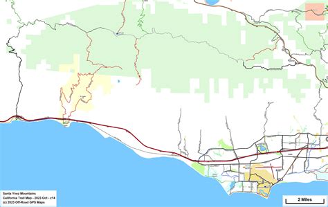 Los Padres NF, Santa Barbara - California Trail Map