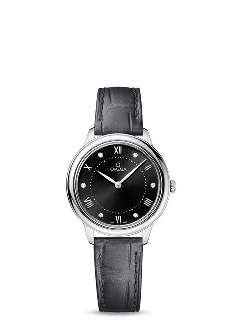 Omega 434.13.30.60.51.001 : De Ville Quartz 30 Stainless Steel / Black ...