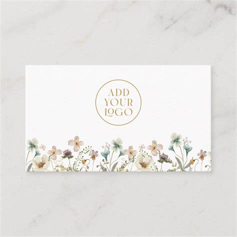 Floral Logo Business Card | Zazzle