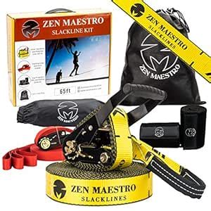 Zen Maestro Slackline kit 65ft Complete W/ Tree & Ratchet Protectors ...