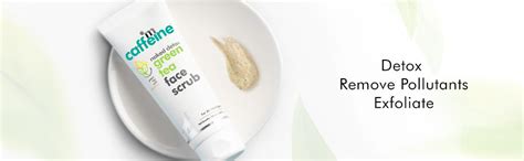 Buy mCaffeine Green Tea Face Scrub with Vitamin C & Walnut for Women ...