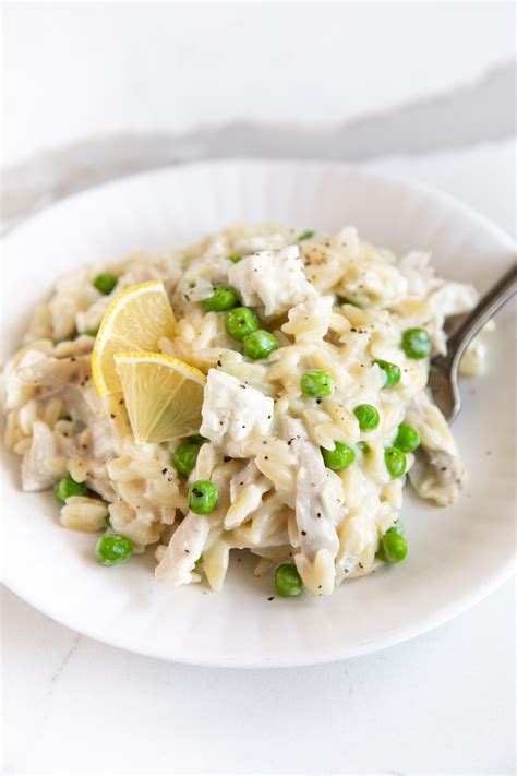 Lemon Chicken Orzo - The Forked Spoon