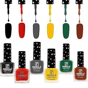 Buy PERPAA® Soft Smooth Unique Matte Nail Polish Combo Sets of 6 Unique ...