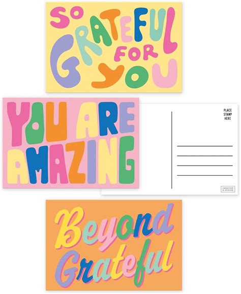 Sweetzer & Orange Sweetzer & Orange S&O Colorful Thank You Postcards ...