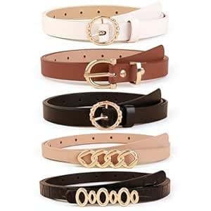 Shining Diva Fashion Leather Belts For Women And Girls 5 Pcs Combo ...