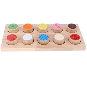 Buy CALANDIS® Wooden Touch and Match Sensory SEN Board Montessori ...