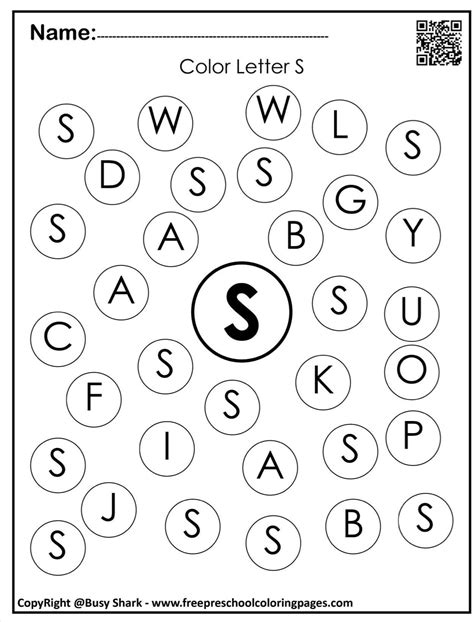 Pin by Catherine Gordy on Dot Art | Letter s worksheets, Letter s ...