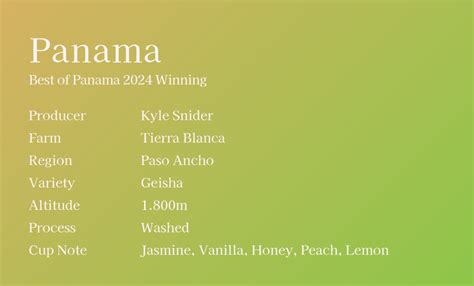 Panama - Tierra Blanca Geisha Washed 50g | 時計のない喫茶店