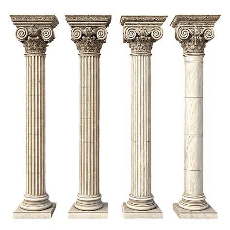 Greek Pillars Background Watercolor Greek Pillar Clipart: Antique