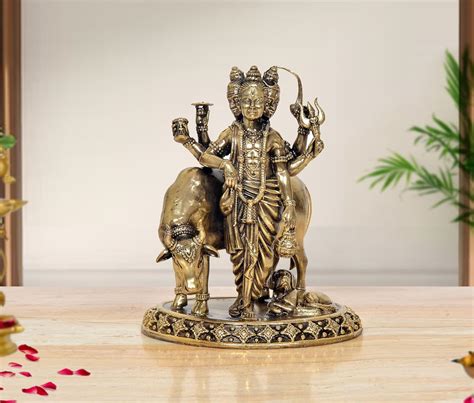 Superfine Brass Lord Dattatreya Trimurti Brahma Vishnu Showpiece (Heig ...