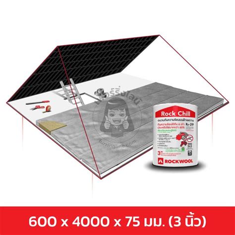 ฉนวนกันความร้อนบนฝ้าเพดาน Rock Chill