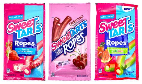 Sweet Tarts Ropes Variety Pack - Tangy Strawberry, Cherry Punch ...
