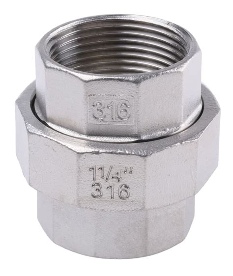RS PRO | RS PRO Stainless Steel Pipe Fitting, Straight Decagon Union ...