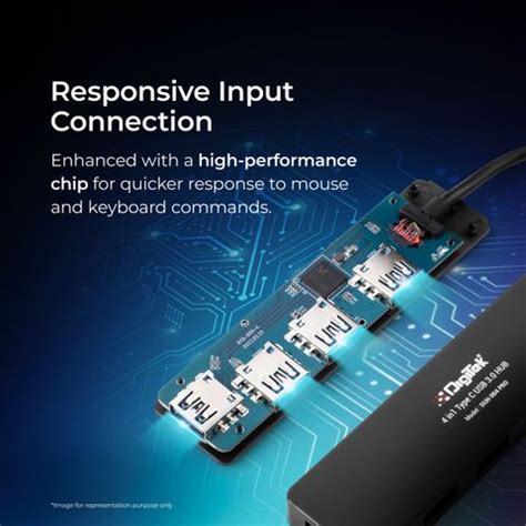 DIGITEK DUH 004 PRO DUH 004 PRO High Speed USB C Hub with 4 USB Ports ...