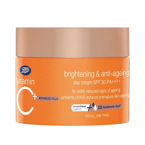 Boots Vitamin C Advanced Brightening & Smoothing Day Cream Spf 20 Pa++ ...