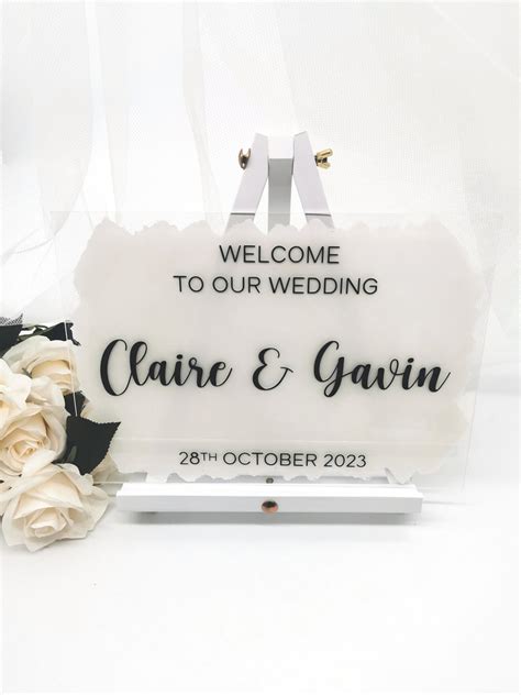 Personalised Wedding Welcome Sign Large Perspex Acrylic Sign Small ...