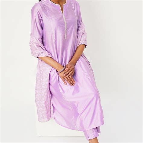 Buy Women Solid A-Line Kurta Set Online at just Rs. 1999.0 ...