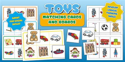 Toys Matching Cards and Boards | Early Years | Twinkl