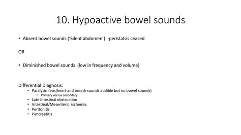 Bowel sounds | PPTX
