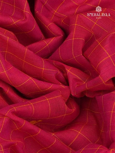 Rani Pink Chettinad Cotton Saree – Snehalayaa Silks