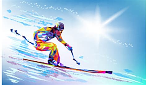 A person skiing down a slope - Magicdecor®