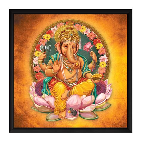 ArtX Paper Bhagwan Ganesh Ji Ganpati Photo Frame Wall Art Painting ...