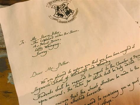 Hogwarts Actual Acceptance Letter Template
