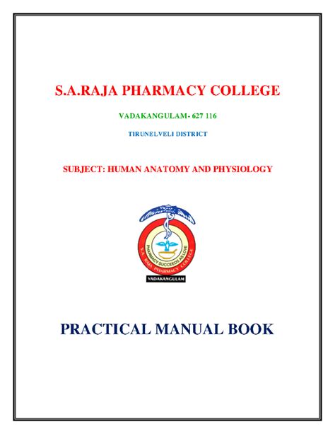 Human Anatomy - hap - S.A PHARMACY COLLEGE VADAKANGULAM- 627 116 ...