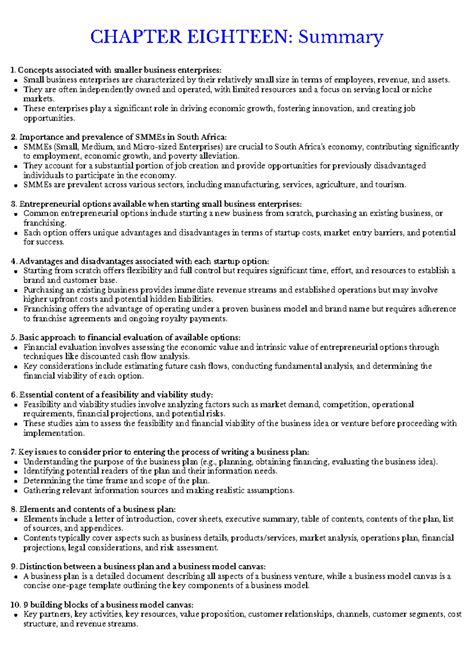 EB121 - SU4 - Summary of Small Business Management & Entrepreneurship Principles - Studocu