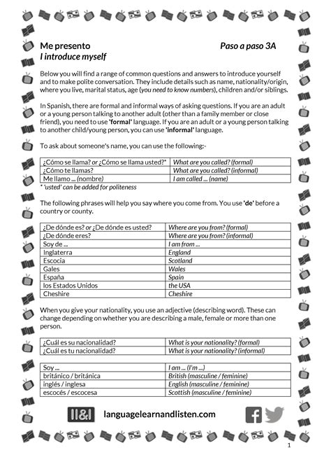 Spanish - Introductions - Me presento | Teaching Resources