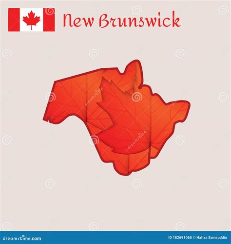 New Brunswick Canada Map Black Silhouette. NB, Canadian Province Shape ...
