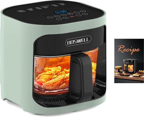 Amazon.com: BOSWELL 6 in 1 Glass Air Fryer, 4.5QT Air Fryer with ...