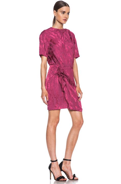 Isabel Marant Yann Viscose-Blend Dress in Raspberry | FWRD