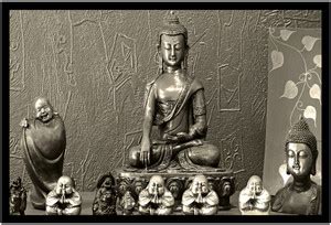 Lord Buddha Religious Multicolor Wall Decor Poster (PVC Vinyl 18x12) 3D ...