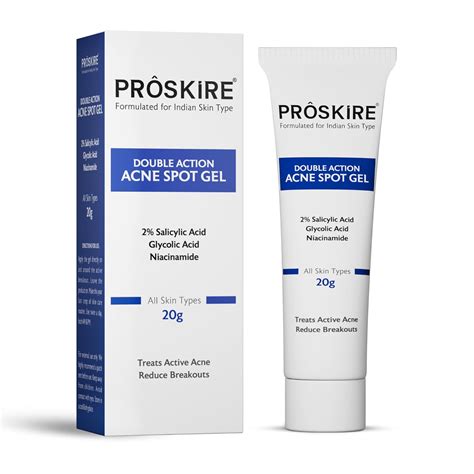 Buy Proskire Double Action Acne Spot Gel for Pimples, Blackheads ...