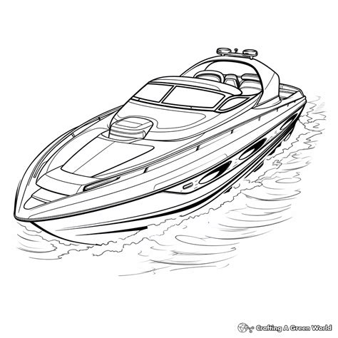 Speed Boat Coloring Pages - Free & Printable!