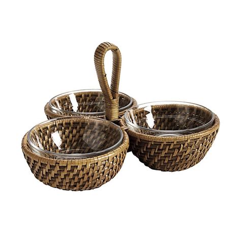 Piper Woven Condiment Caddy | Ballard Designs