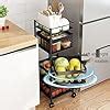 Homeor Multi-Purpose Mesh Rotating Trolley Storage Organizer & Kitchen ...