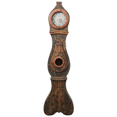 19th Century Swedish Floor Clock Scraped to Original Lovely Natural ...
