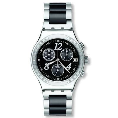 Swatch - Swatch YCS586G Irony Silver Dial Stainless Steel Chronograph ...