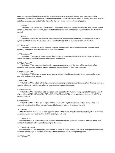 Image result for Definition Poems Examples