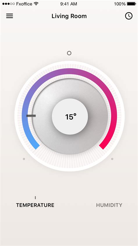 Thermostat App - Day66 UI/UX Free Sketch App Challenge | free psd | UI ...