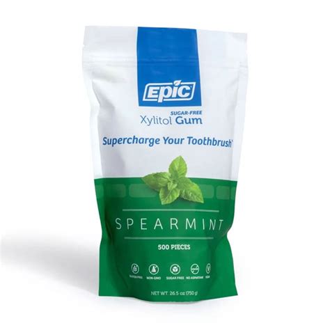 Epic Xylitol Chewing Gum - Sugar Free & Aspartame Free Chewing Gum ...