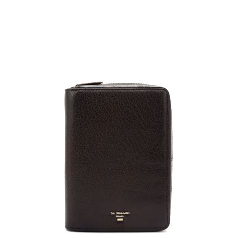 Elephant Pattern Leather Passport Case - Brown – Da Milano