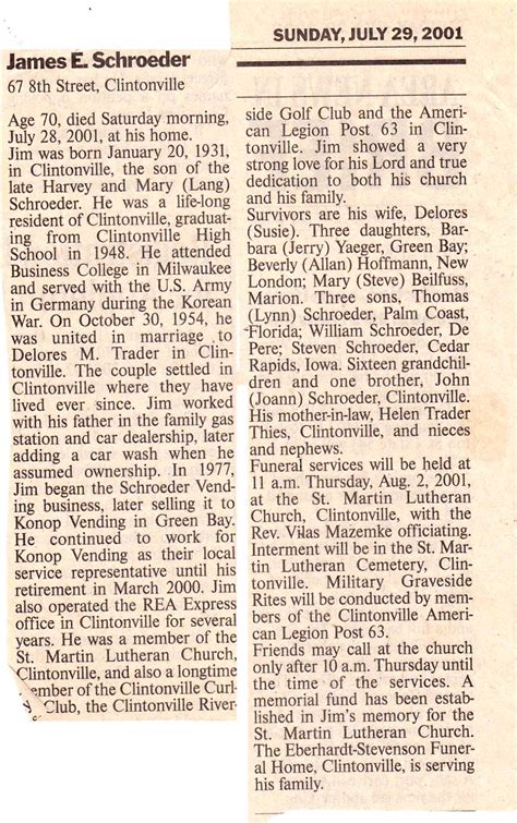 Appleton Post Crescent Obituaries - Truth or Fiction