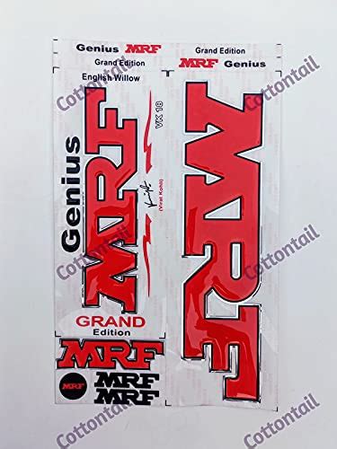 Cottontail | 3D MRF Grand VK-18 Edition | Embossed Cricket Bat Sticker ...