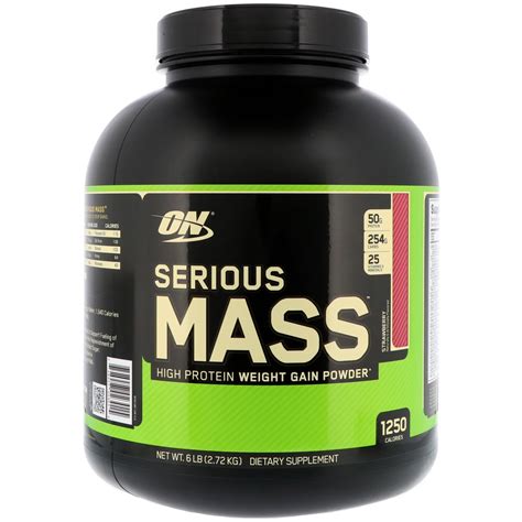 Optimum Nutrition, Serious Mass, High Protein Weight Gain Powder ...
