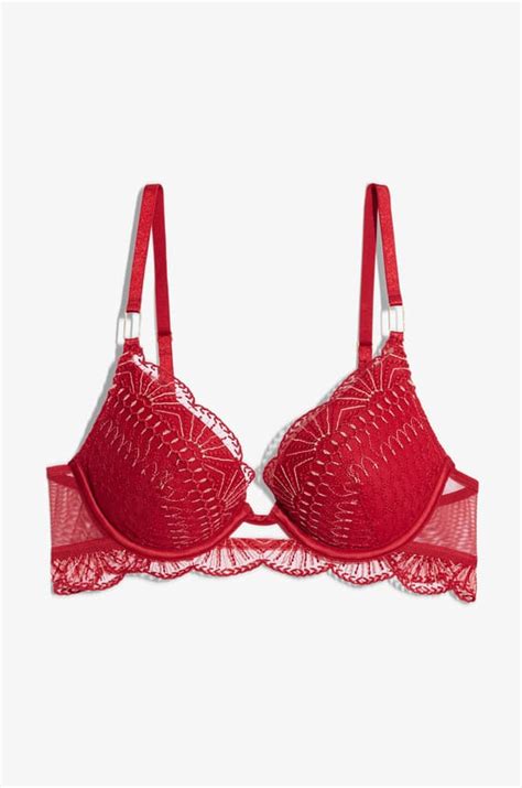 String en dentelle détails bijoux EXQUISE ROUGE - ETAM