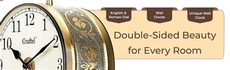 Buy CRAFTEL Metal Analog Double Sided Vintage English Roman Station ...